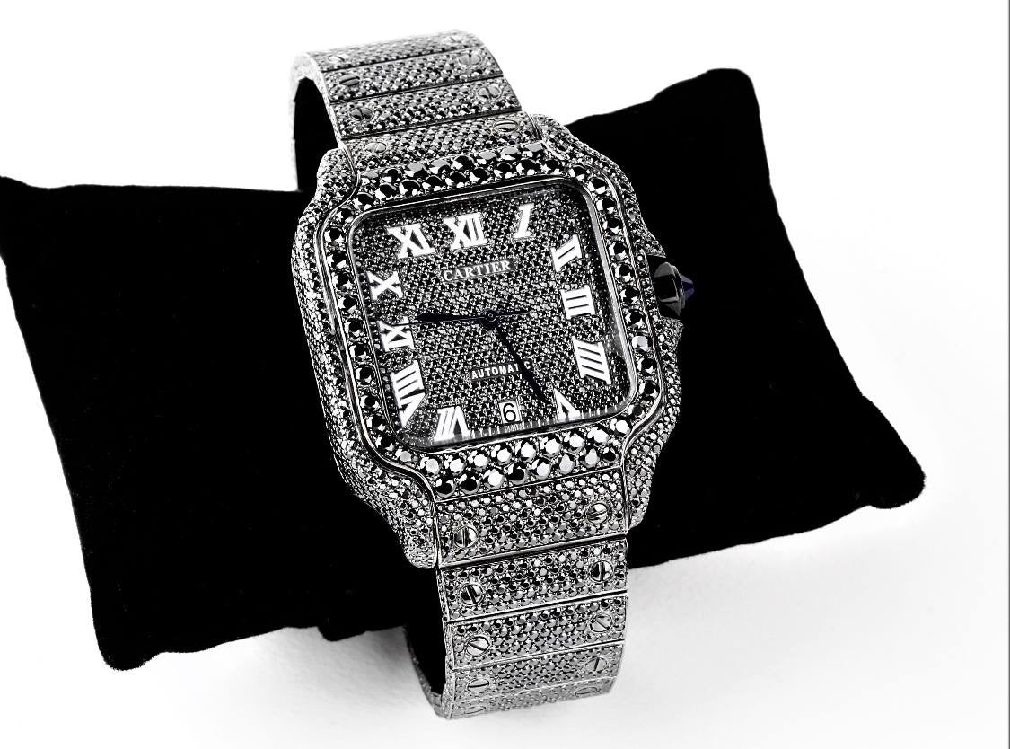 Black VVS1 luxury watch