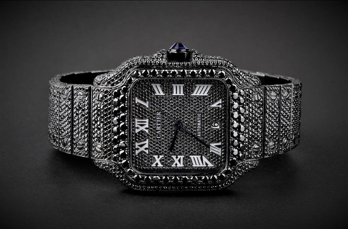 Black VVS1 luxury watch